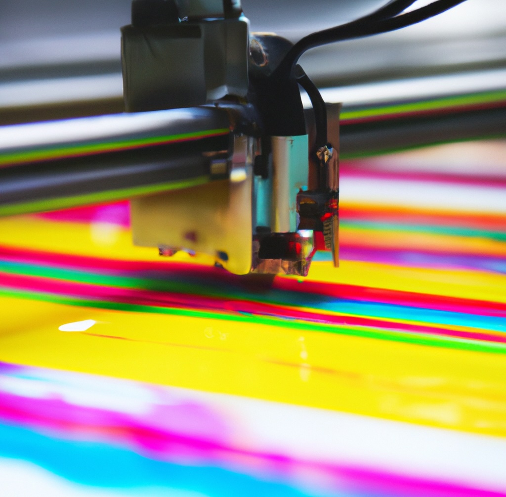 xy plotter head printing large colour image